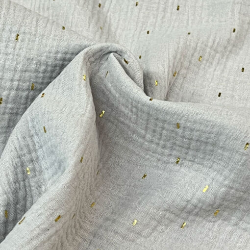 Double Gauze - grau / gold
