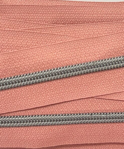Reissverschluss 6.5 mm - altrosa / gunmetall