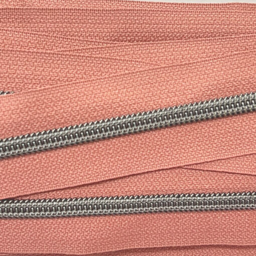 Reissverschluss 6.5 mm - altrosa / gunmetall