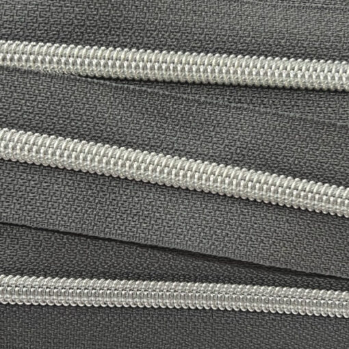 Reissverschluss 6.5 mm - anthrazit / silber
