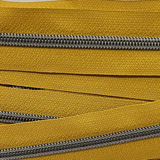 Reissverschluss 6.5 mm - curry / gunmetall