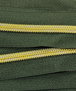 Reissverschluss 6.5 mm - dunkelgrün / gold