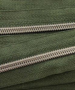Reissverschluss 6.5 mm - dunkelgrün / gunmetall