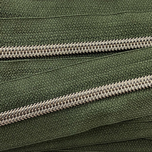 Reissverschluss 6.5 mm - dunkelgrün / gunmetall