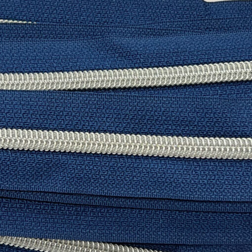 Reissverschluss 6.5 mm - marine / silber