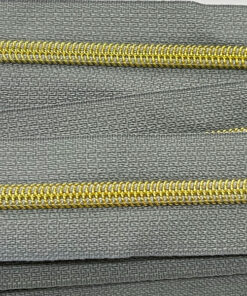 Reissverschluss 6.5 mm - mausgrau / gold