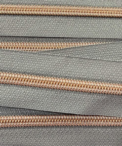 Reissverschluss 6.5 mm - mausgrau / kupfer