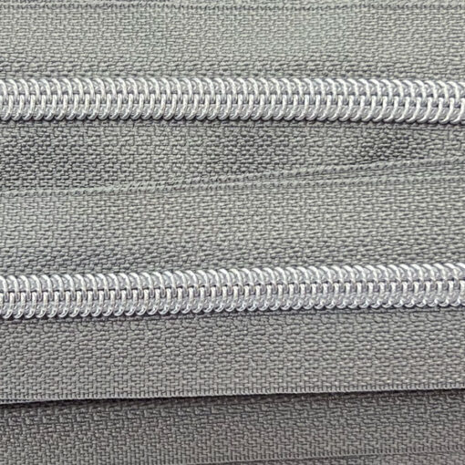Reissverschluss 6.5 mm - mausgrau / silber