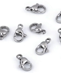Minikarabiner mit Ring 5 x 10 mm - nickel