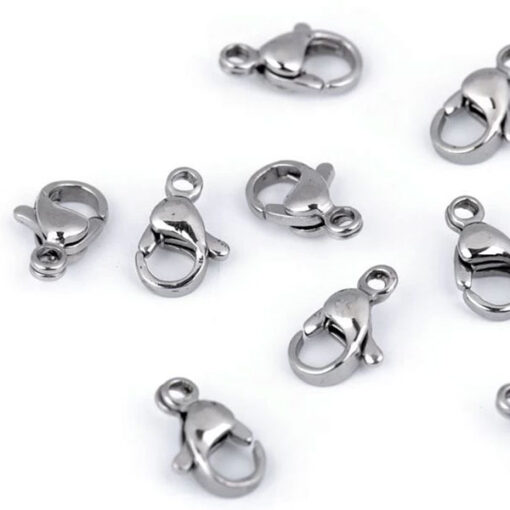 Minikarabiner mit Ring 5 x 10 mm - nickel