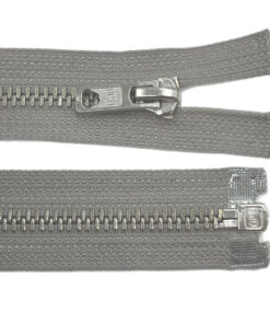 Reissverschluss 5 mm OPTI M 60 Werra- teilbar - hellgrau / silber 55 cm