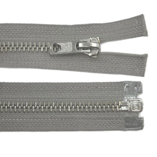 Reissverschluss 5 mm OPTI M 60 Werra- teilbar - hellgrau / silber 55 cm