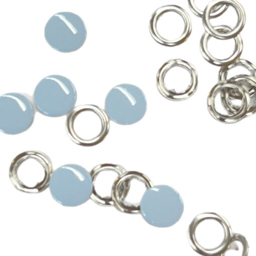 Jersey Druckknöpfe 11 mm - hellblau