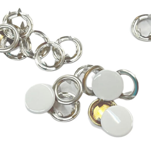 Jersey Druckknöpfe 11 mm - weiss