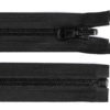 Krampenreissverschluss 5 mm - teilbar - zweiseitig - schwarz 50 cm