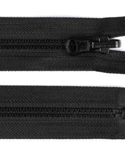 Krampenreissverschluss 5 mm - teilbar - zweiseitig - schwarz 50 cm