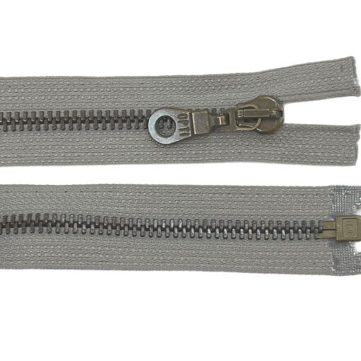 Reissverschluss 5 mm OPTI M 60 Mosel- teilbar - hellgrau / antik 55 cm