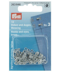 Prym 263846 Haken und Augen Messing No.3