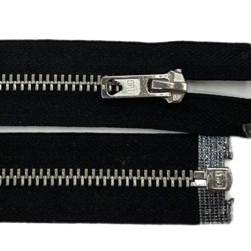 Reissverschluss 5 mm OPTI M 60 Werra- teilbar - schwarz / silber 55 cm