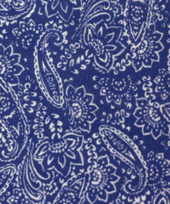 Leinen / Baumwolle - " Nicole" Paisley - blau