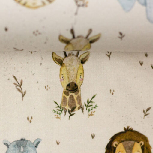 Jersey Baumwolle - "Safari" by Christiane Zielinski - beige / natur