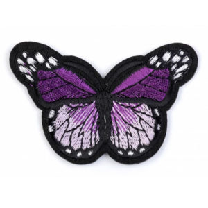 Applikation - aufbügelbar - Schmetterling - lila