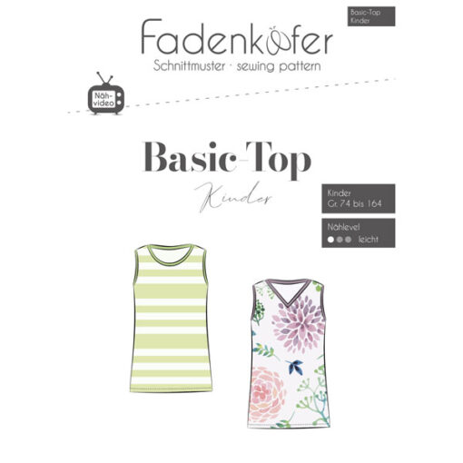 Papierschnittmuster Basic Top Kinder - Fadenkäfer