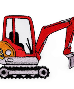 Applikation - aufbügelbar - Bagger rot