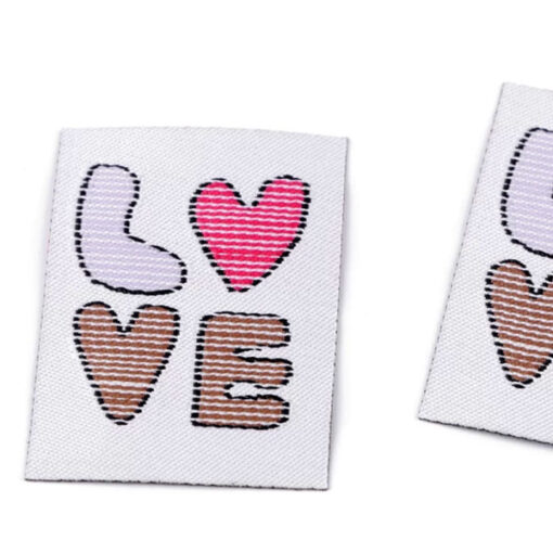 Applikation / Label - aufbügelbar - LOVE - rosa