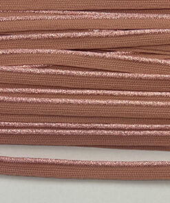 Paspelband 10 mm - altrosa dunkel lurex