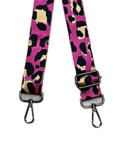 Fertiger Taschengurt - Leo - pink / gunmetal