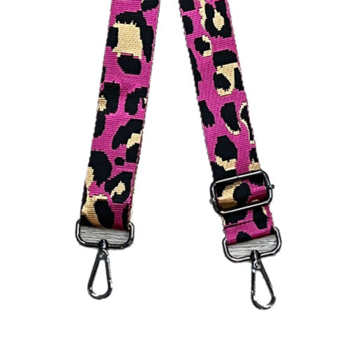 Fertiger Taschengurt - Leo - pink / gunmetal