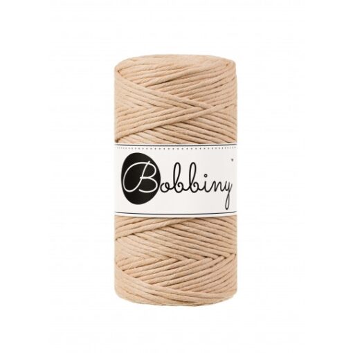 3 mm - Makramee Kordel von Bobbiny - biscuit