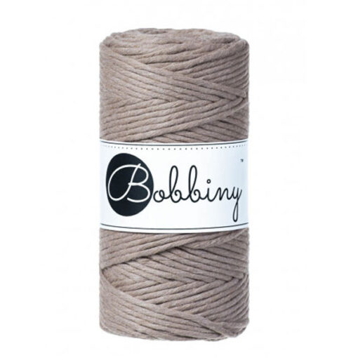 3 mm - Makramee Kordel von Bobbiny - coffee