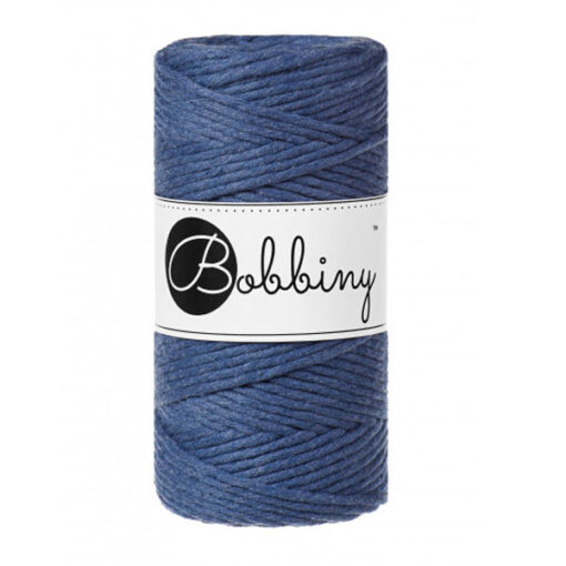 3 mm - Makramee Kordel von Bobbiny - jeans