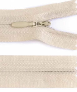 nahtverdeckter Reissverschluss 18 bis 45 cm - creme