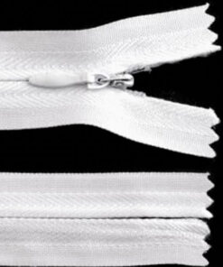 nahtverdeckter Reissverschluss 18 bis 45 cm - weiss