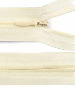 nahtverdeckter Reissverschluss 18 bis 45 cm - hell creme