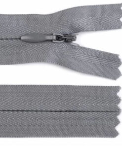 nahtverdeckter Reissverschluss 18 bis 45 cm - grau