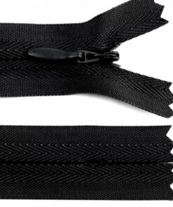 nahtverdeckter Reissverschluss 18 bis 45 cm - schwarz
