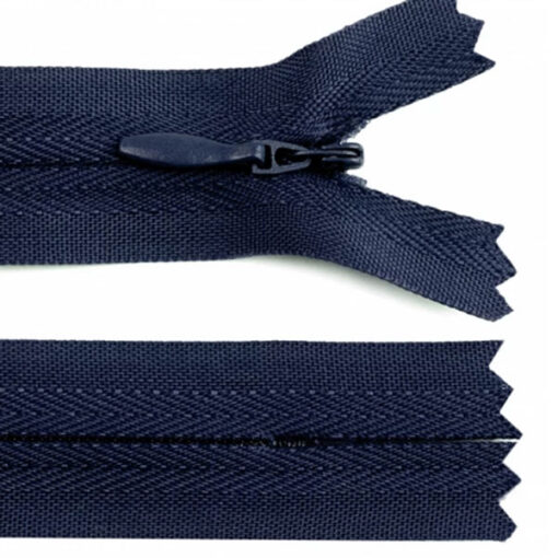nahtverdeckter Reissverschluss 18 bis 45 cm - dunkelblau