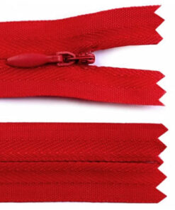 nahtverdeckter Reissverschluss 18 bis 45 cm - rot