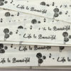 Webband "life is beautiful" 15 mm - natur