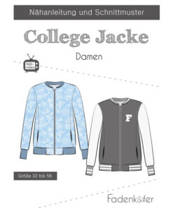 Papierschnittmuster College-Jacke Damen Gr 32 - 58 - Fadenkäfer