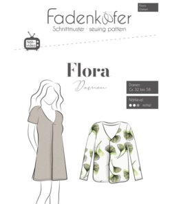 Papierschnittmuster Bluse / Tunika Flora Damen Gr 32 - 58 - Fadenkäfer