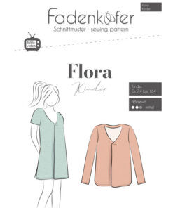 Papierschnittmuster Bluse / Tunika Flora Kinder Gr 74 - 164 - Fadenkäfer