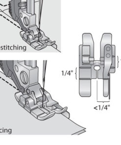 Pfaff Patchworkfuß mit Führung und realem ¼“-Maß für IDT™
