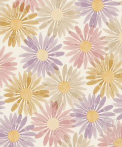 Viskosewebstoff - Echinacea - natur /pastell