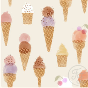 Baumwolljersey - Family fabrics- "ice cream" pastell