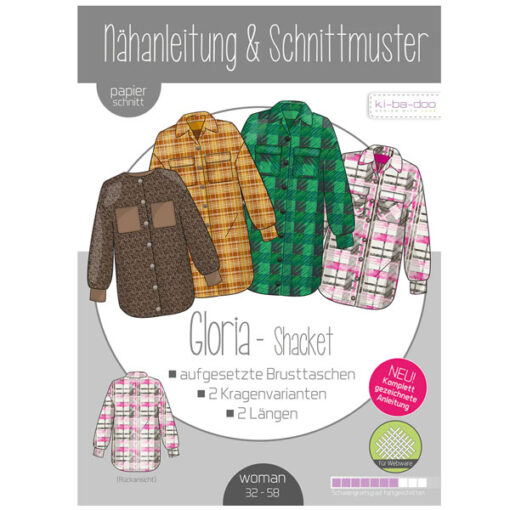 Papierschnittmuster Shacket Gloria Gr 32 - 58 - Ki-ba-doo